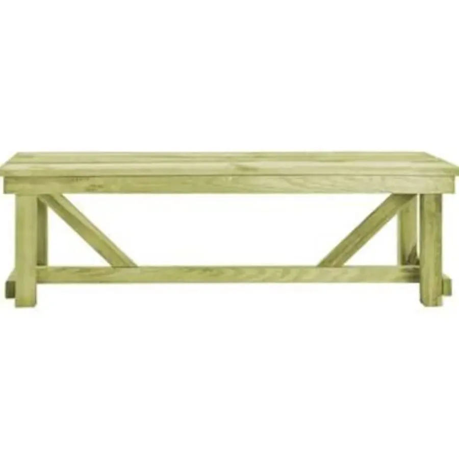 vidaXL - Bank - Bruin - Geïmpregneerd grenenhout - 140 x 38 x 45 cm