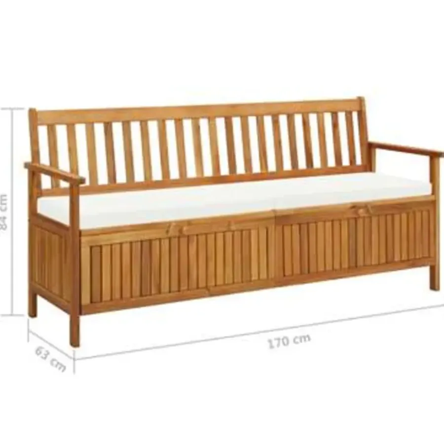 vidaXL - Bank - Bruin - Hout - 170 cm