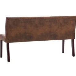 vidaXL - Bank - Bruin - Suède - 148.5 cm