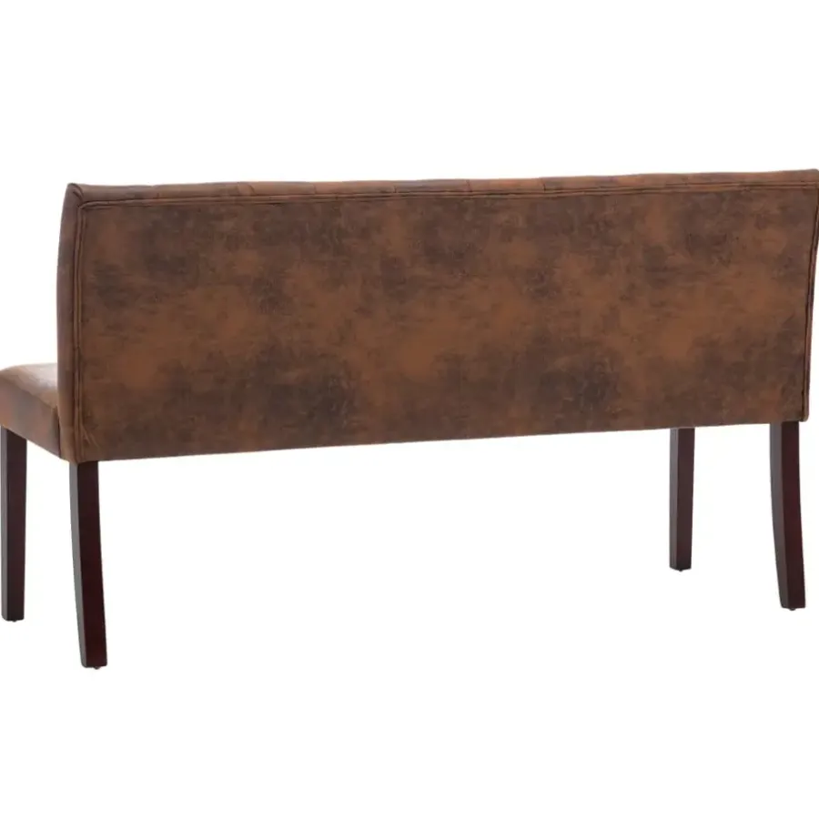 vidaXL - Bank - Bruin - Suède - 148.5 cm