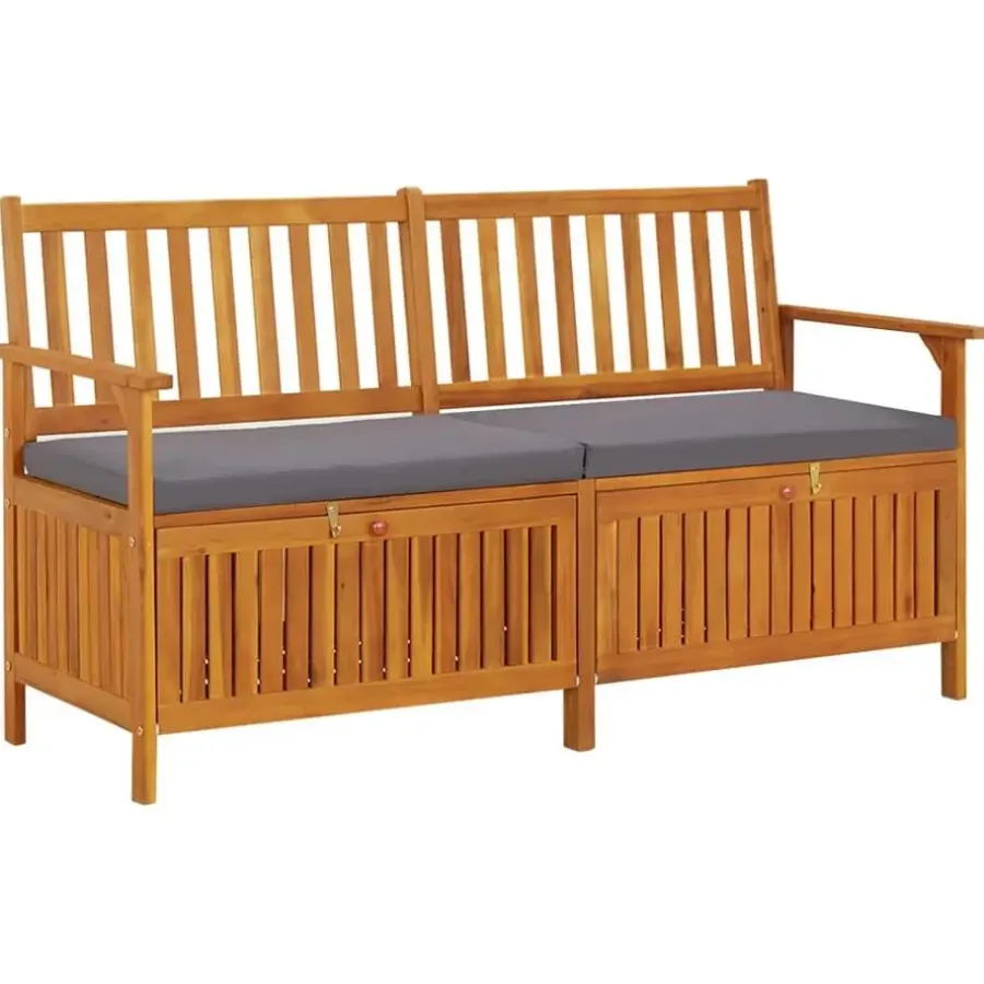 Tuinbanken-vidaXL - Bank - Grijs - Hout - 148 x 62 x 84 cm