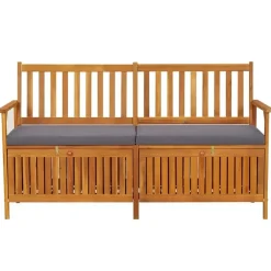 Tuinbanken-vidaXL - Bank - Grijs - Hout - 148 x 62 x 84 cm