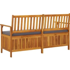 Tuinbanken-vidaXL - Bank - Grijs - Hout - 148 x 62 x 84 cm