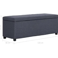 vidaXL - Bank - Grijs - Polyester