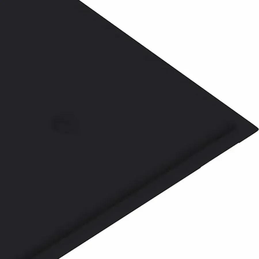 vidaXL - Bank Batavia met zwart kussen - Teakhout - 120x51.5x84 cm