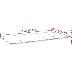 vidaXL - Bank Batavia met zwart kussen - Teakhout - 120x51.5x84 cm