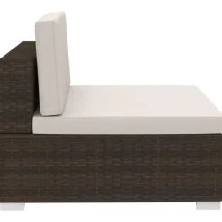 Loungebanken-vidaXL - Bankset - Bruin - Poly rattan