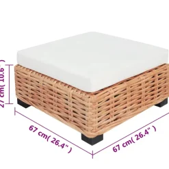 Loungesets-vidaXL - Bankset - Bruin - Rattan