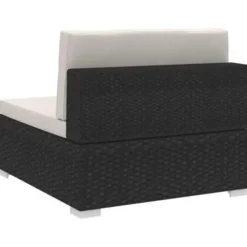 vidaXL - Bankset - Zwart - Poly rattan