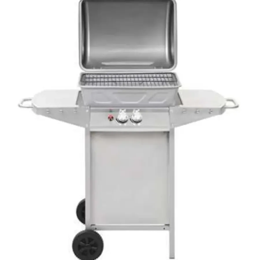 vidaXL - Barbecue - Zilver - Roestvrij staal