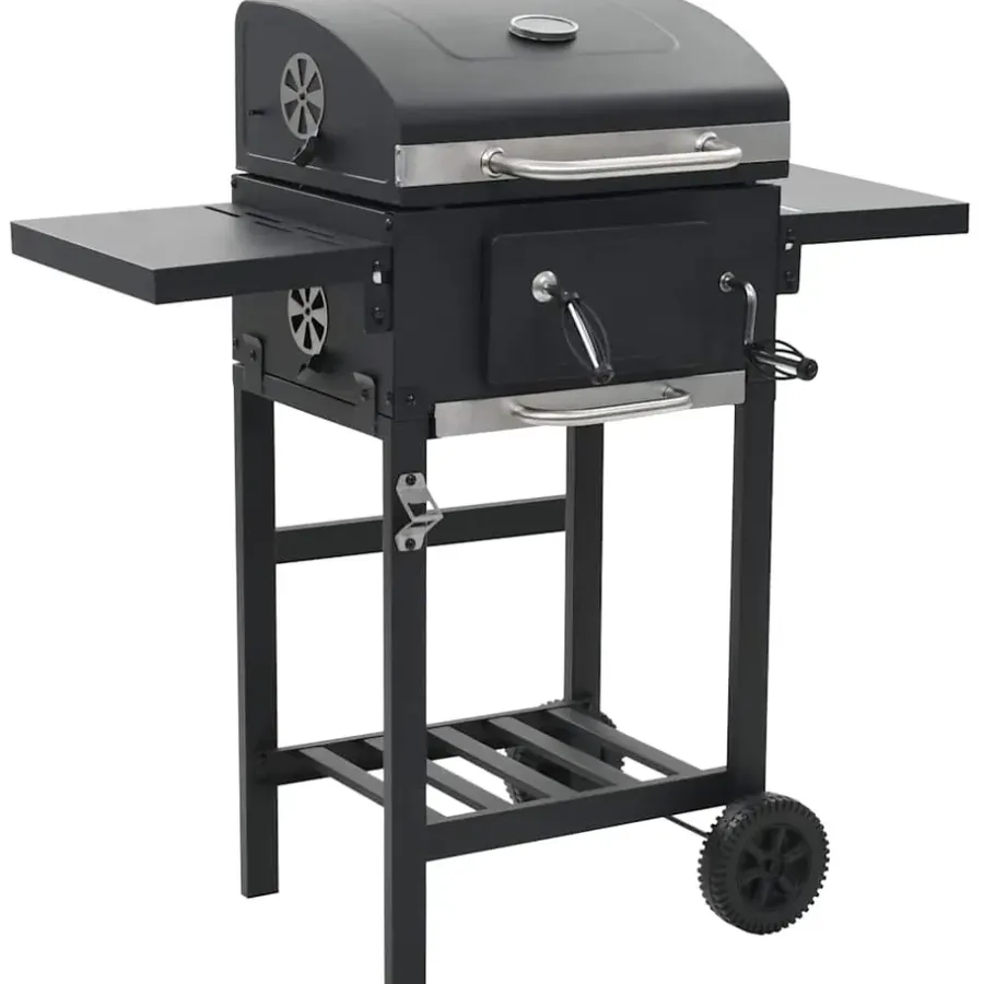 vidaXL - Barbecue - Zwart - Staal