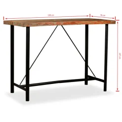Bartafels-vidaXL - Bartafel - Bruin - Hout - 150 x 70 x 107 cm