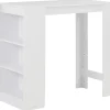 Bartafels-vidaXL - Bartafel - Wit - Bewerkt hout