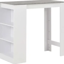 Bartafels-vidaXL - Bartafel - Wit - Bewerkt hout