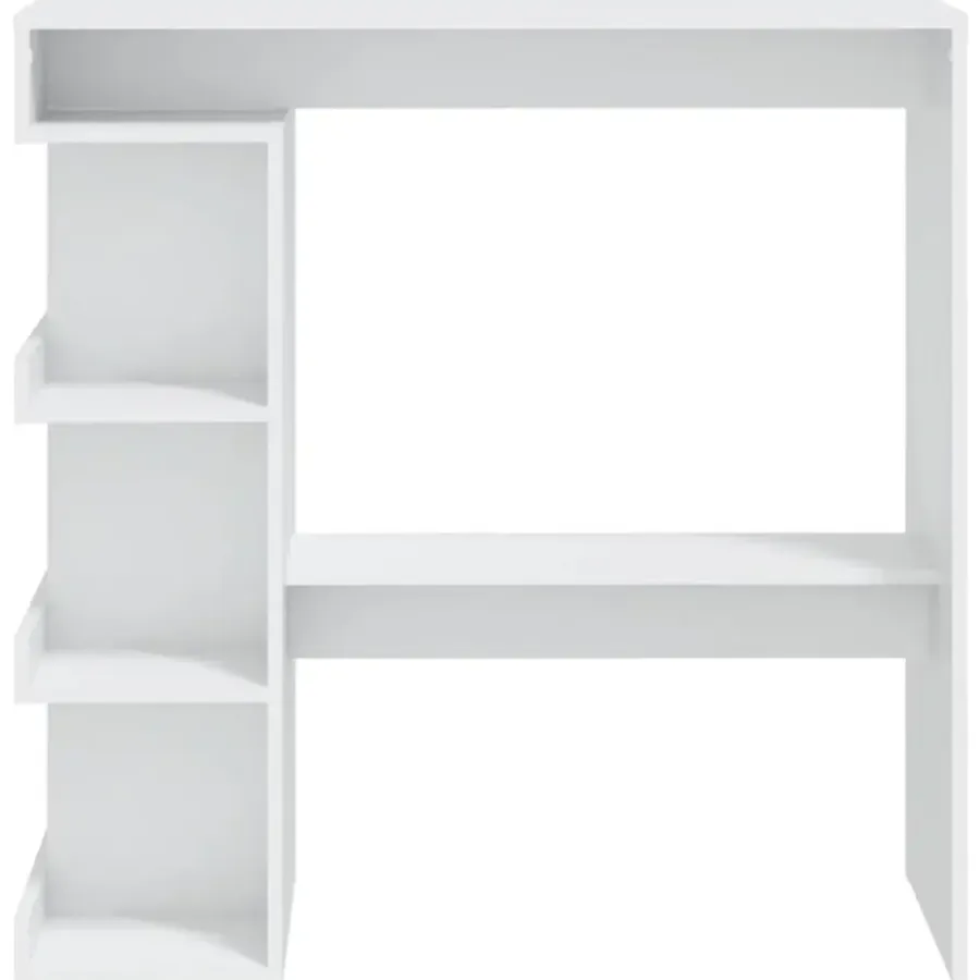 vidaXL - Bartafel - Wit - Bewerkt hout