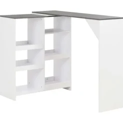 Bartafels-vidaXL - Bartafel - Wit - Bewerkt hout