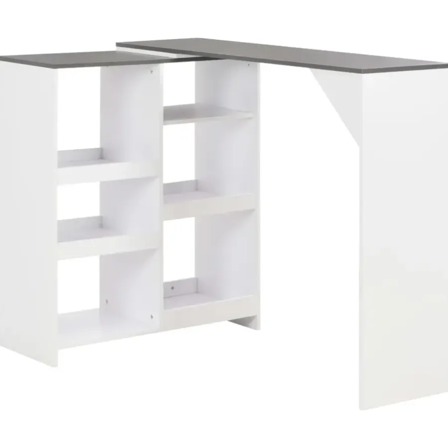 Bartafels-vidaXL - Bartafel - Wit - Bewerkt hout