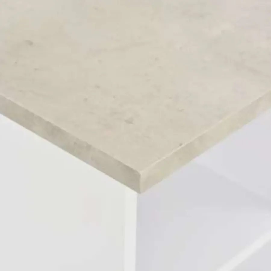 vidaXL - Bartafel - Wit - Bewerkt hout