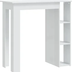 vidaXL - Bartafel - Wit - Bewerkt hout