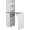 Bartafels-vidaXL - Bartafel - Wit - Bewerkt hout