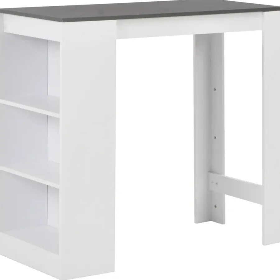 vidaXL - Bartafel - Wit - Bewerkt hout