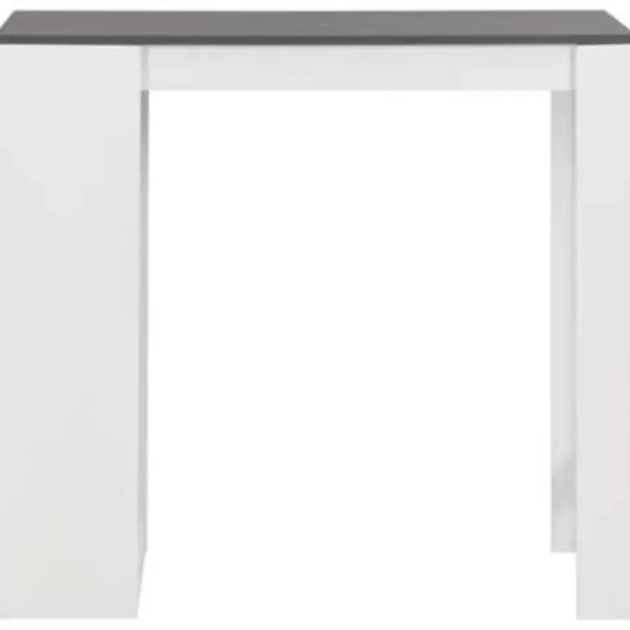 vidaXL - Bartafel - Wit - Bewerkt hout