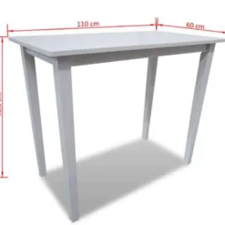 vidaXL - Bartafel - Wit - Hout