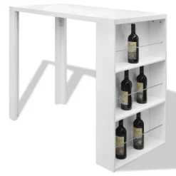 Bartafels-vidaXL - Bartafel - Wit - MDF