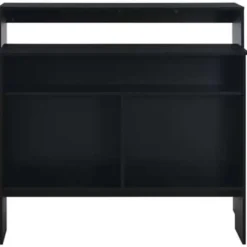vidaXL - Bartafel - Zwart - Bewerkt hout
