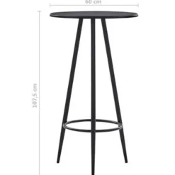 Bartafels-vidaXL - Bartafel - Zwart - MDF