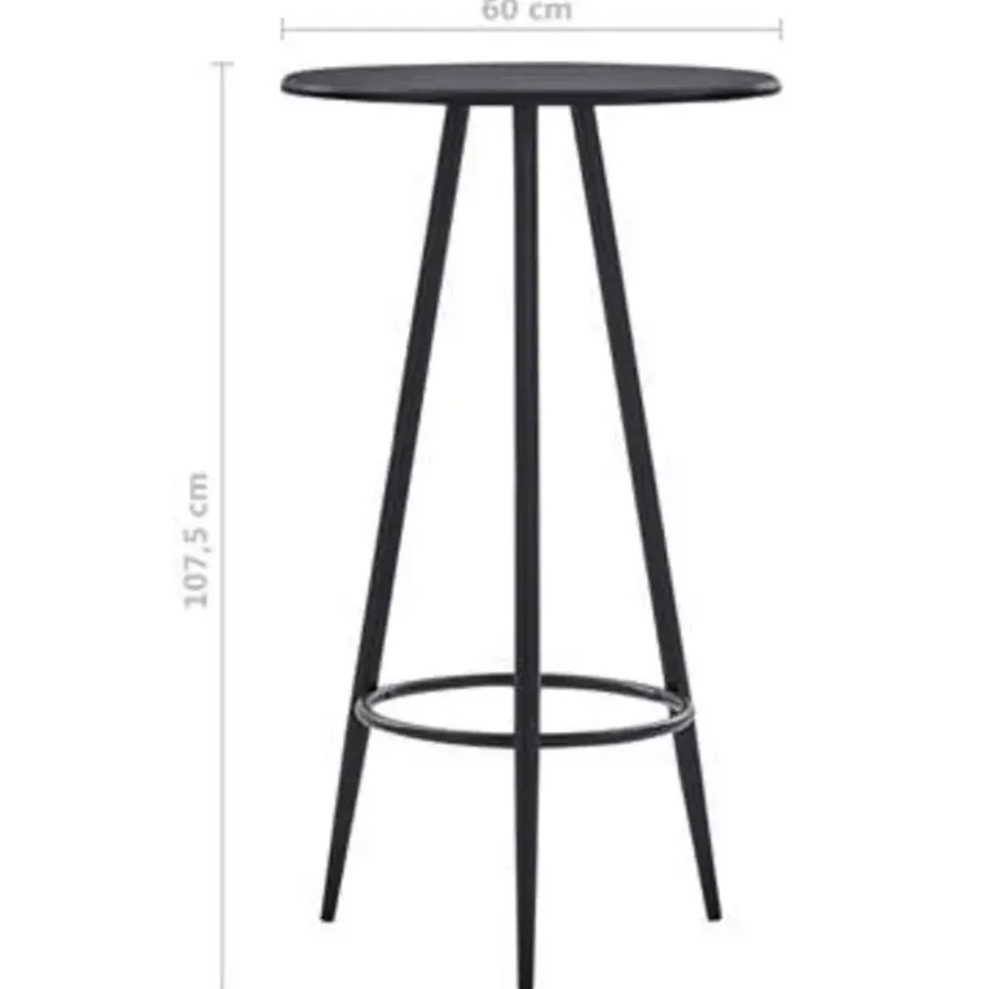 Bartafels-vidaXL - Bartafel - Zwart - MDF