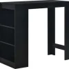 Bartafels-vidaXL - Bartafel - Zwart - Bewerkt hout