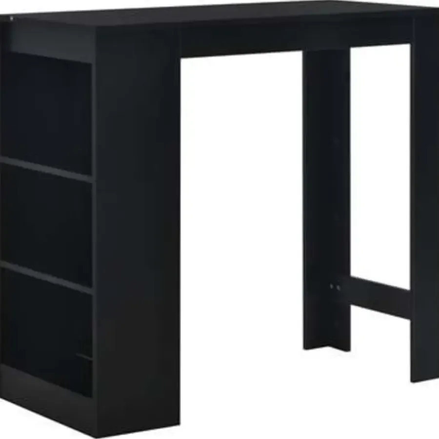 Bartafels-vidaXL - Bartafel - Zwart - Bewerkt hout