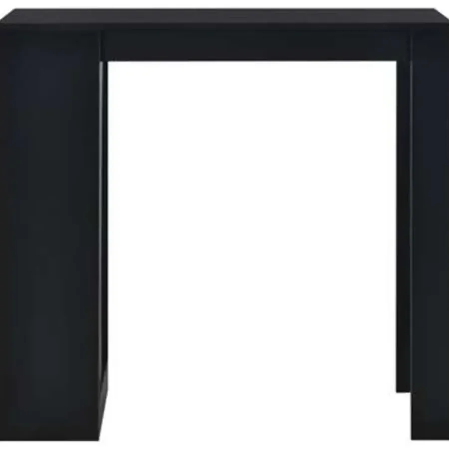 Bartafels-vidaXL - Bartafel - Zwart - Bewerkt hout