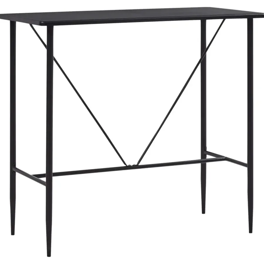 Bartafels-vidaXL - Bartafel - Zwart - MDF