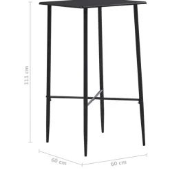 vidaXL - Bartafel - Zwart - MDF