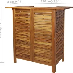 vidaXL - Bartafel En -stoelenset - Bruin - Acaciahout