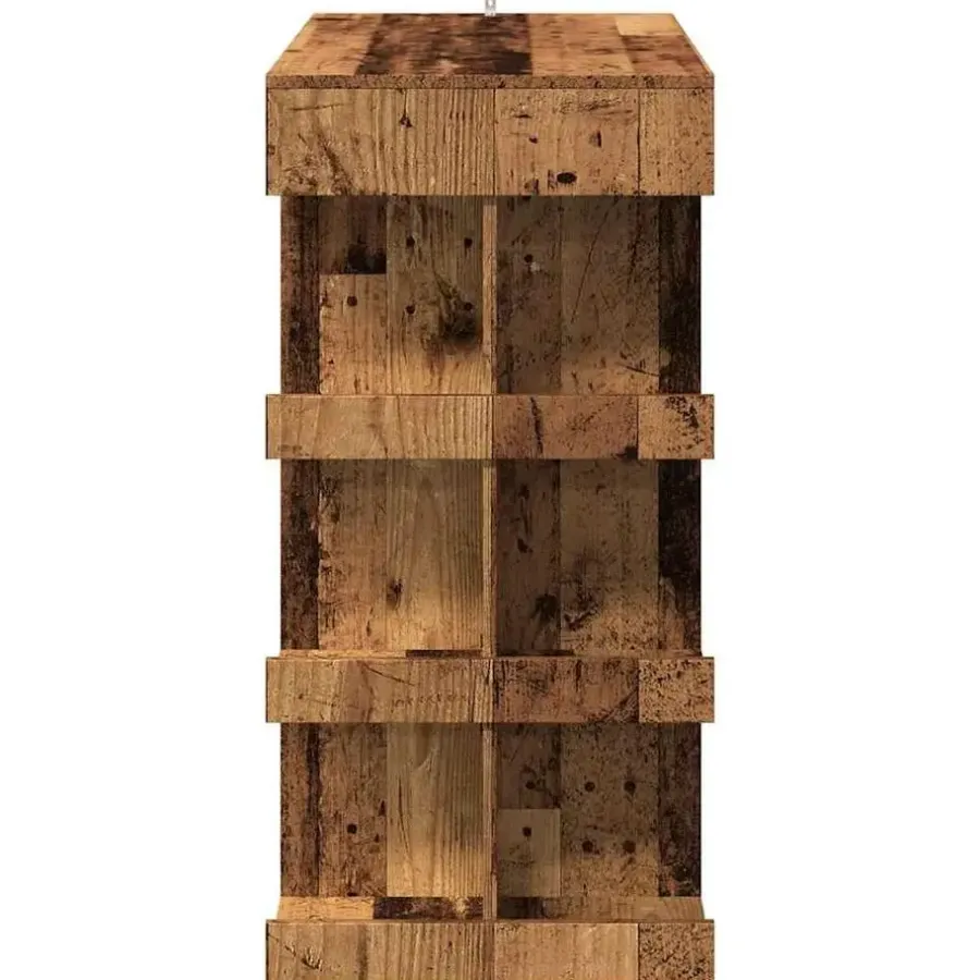 Bartafels-vidaXL - Bartafel met opbergruimte - Oud hout - Bewerkt hout - 100x48 cm
