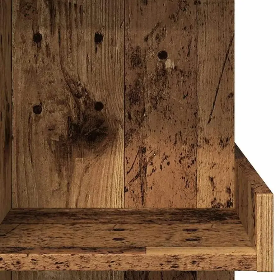 Bartafels-vidaXL - Bartafel met opbergruimte - Oud hout - Bewerkt hout - 100x48 cm