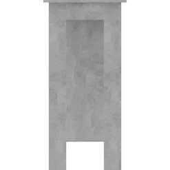 Bartafels-vidaXL - Bartafel met opbergruimte - Betongrijs - Bewerkt hout - 102x50 cm