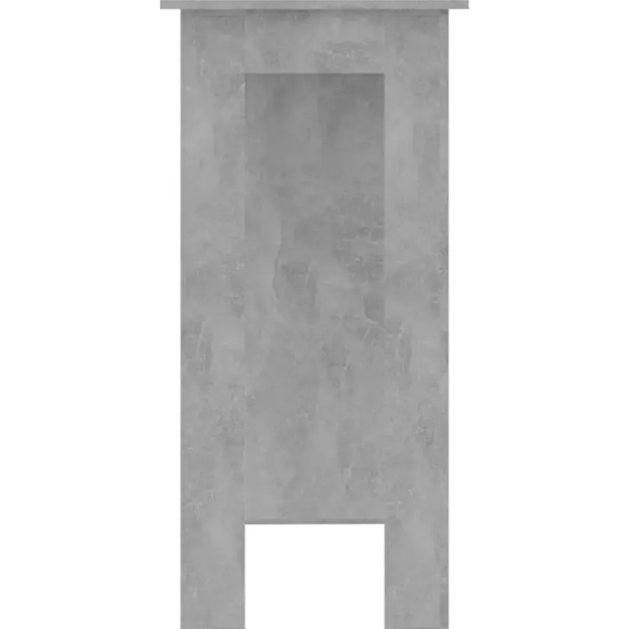 Bartafels-vidaXL - Bartafel met opbergruimte - Betongrijs - Bewerkt hout - 102x50 cm