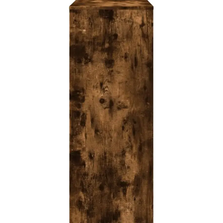 Bartafels-vidaXL - Bartafel met opbergruimte - Gerookt eiken - Bewerkt hout - 90x43 cm