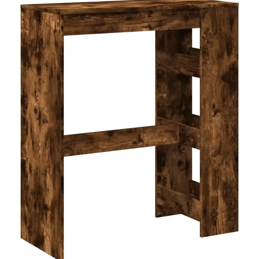 Bartafels-vidaXL - Bartafel met opbergruimte - Gerookt eiken - Bewerkt hout - 90x43 cm