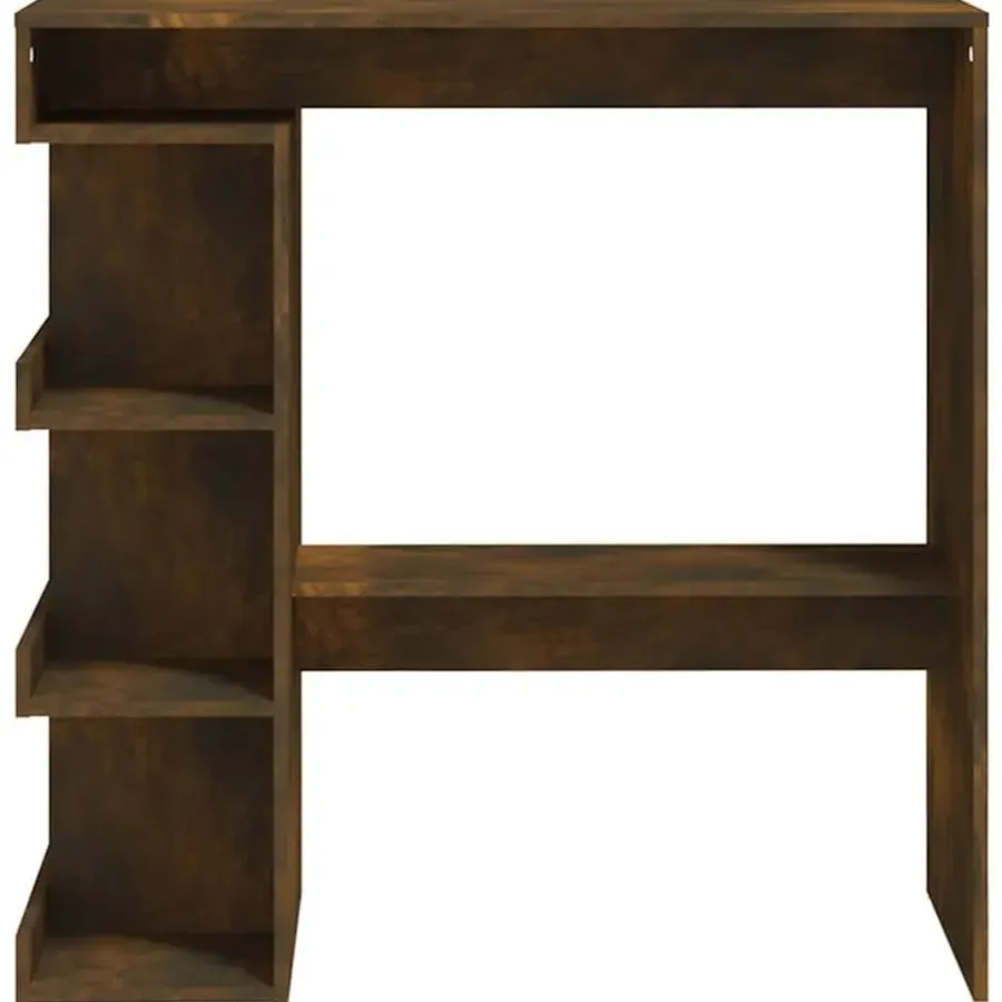vidaXL - Bartafel met opbergruimte - Gerookt eiken - Bewerkt hout - 100x50 cm