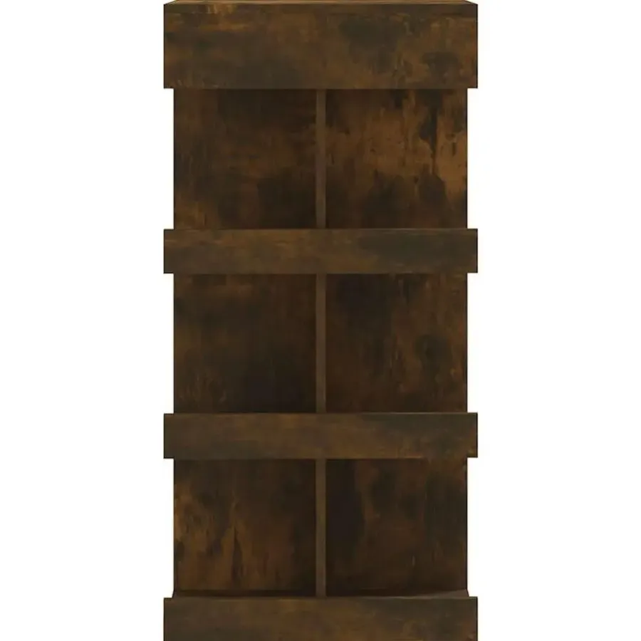 vidaXL - Bartafel met opbergruimte - Gerookt eiken - Bewerkt hout - 100x50 cm