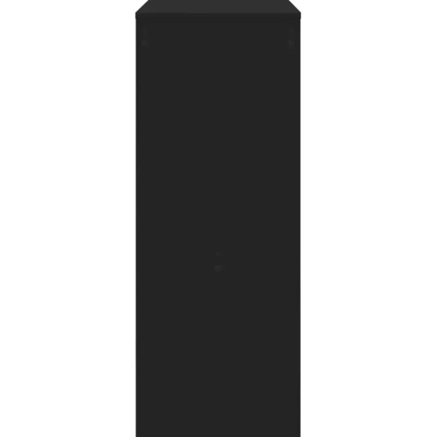 vidaXL - Bartafel met opbergruimte - Zwart - Bewerkt hout - 90x43 cm