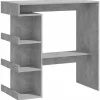 Bartafels-vidaXL - Bartafel met opbergruimte - Betongrijs - Bewerkt hout - 100x50 cm