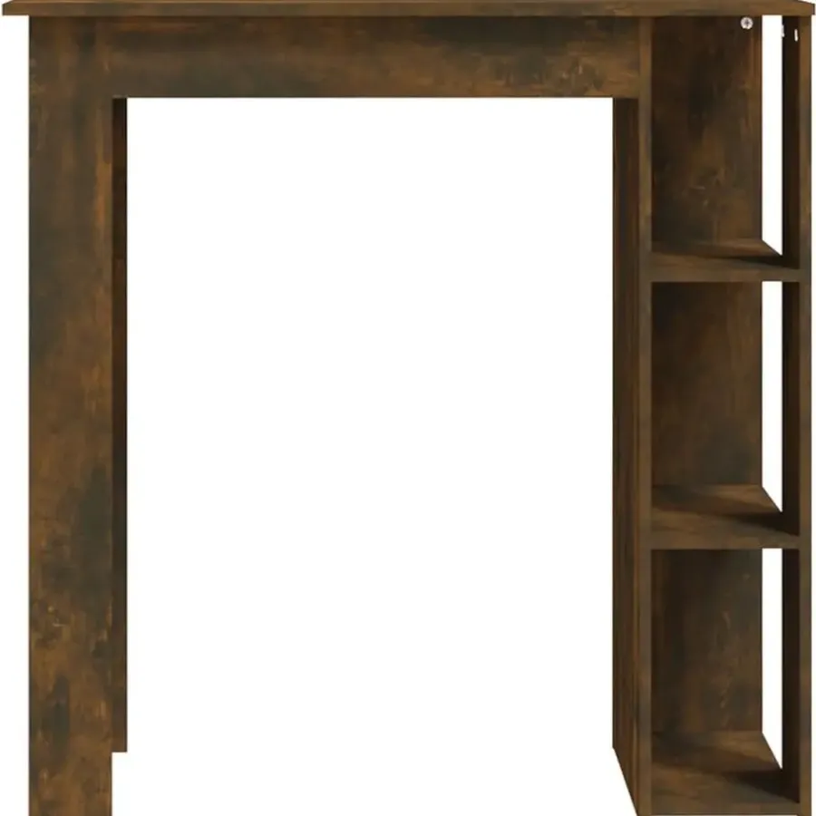Bartafels-vidaXL - Bartafel met opbergruimte - Gerookt eiken - Bewerkt hout - 102x50 cm