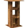 Bartafels-vidaXL - Bartafel met opbergruimte - Oud hout - Bewerkt hout - 60x60x102 cm
