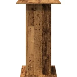 Bartafels-vidaXL - Bartafel met opbergruimte - Oud hout - Bewerkt hout - 60x60x102 cm